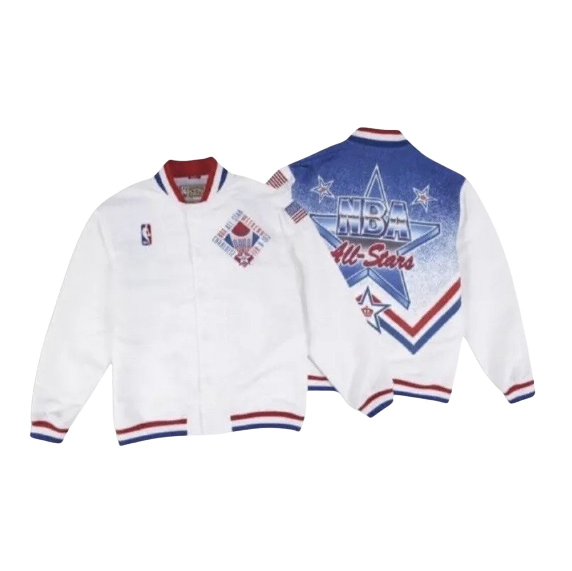 All Star Game 1991 NBA Mitchell & Ness Authentic Embroidered White Bomber Jacket - Soul and Sense Streetwear