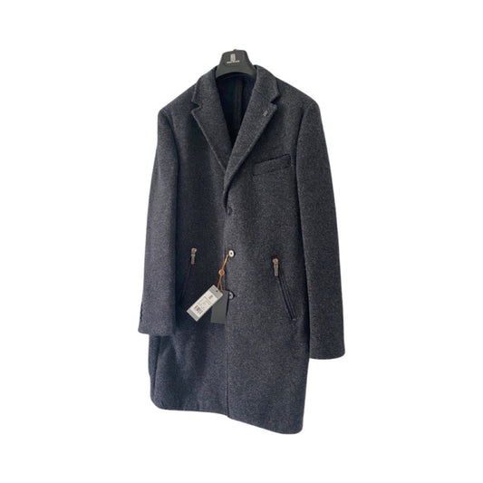 Boris Becker Mens Luxury Overcoat Wool Longpea Coat Grey - Soul and Sense Streetwear