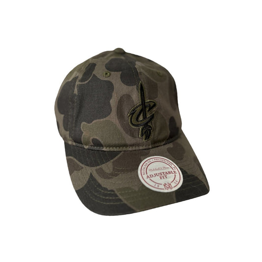 Cleveland Cavaliers NBA Mitchell & Ness Camouflage Adjustable Cap with Round Brim - Soul and Sense Streetwear