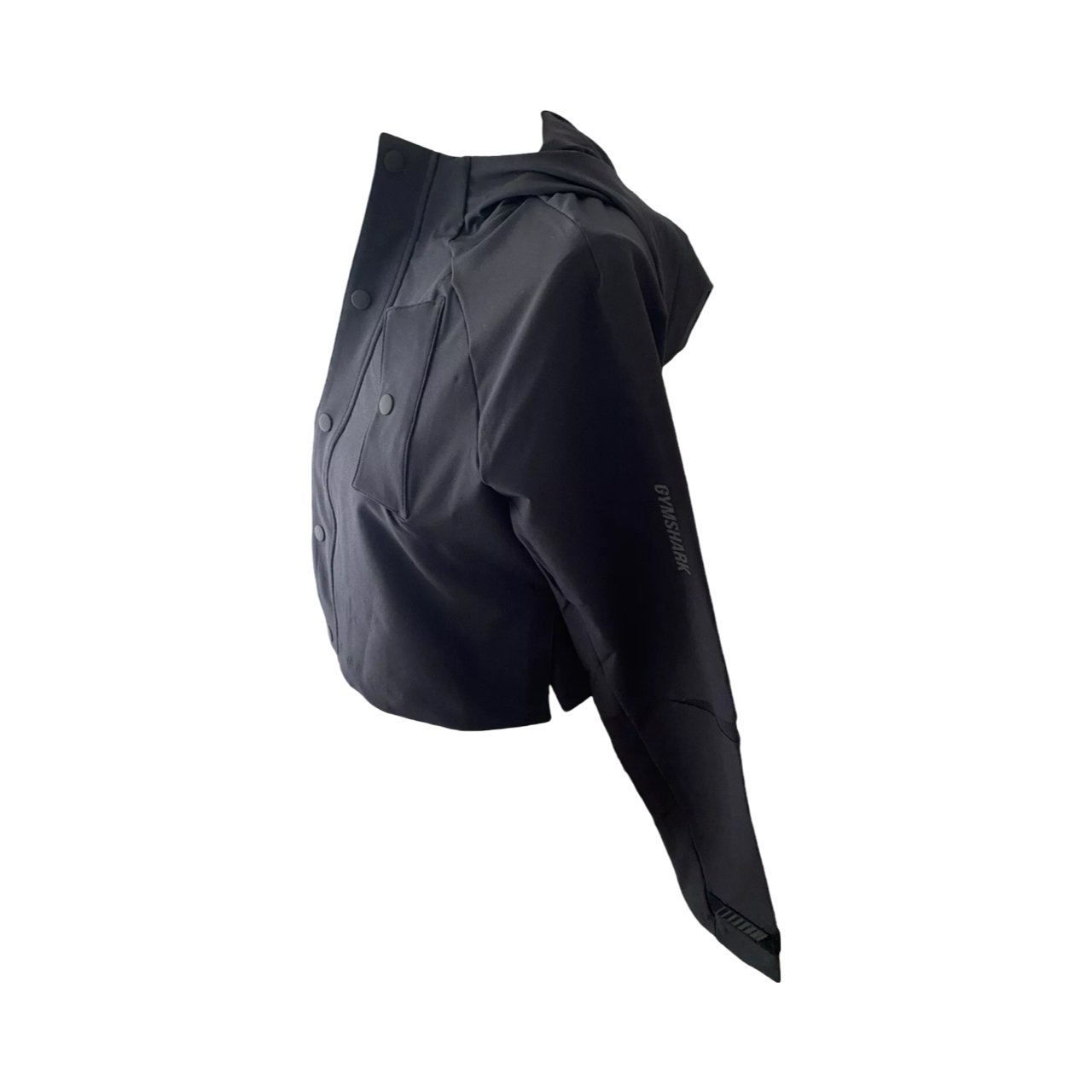 Gymshark Centure Black Hooded Crop Jacket - Soul and Sense Streetwear