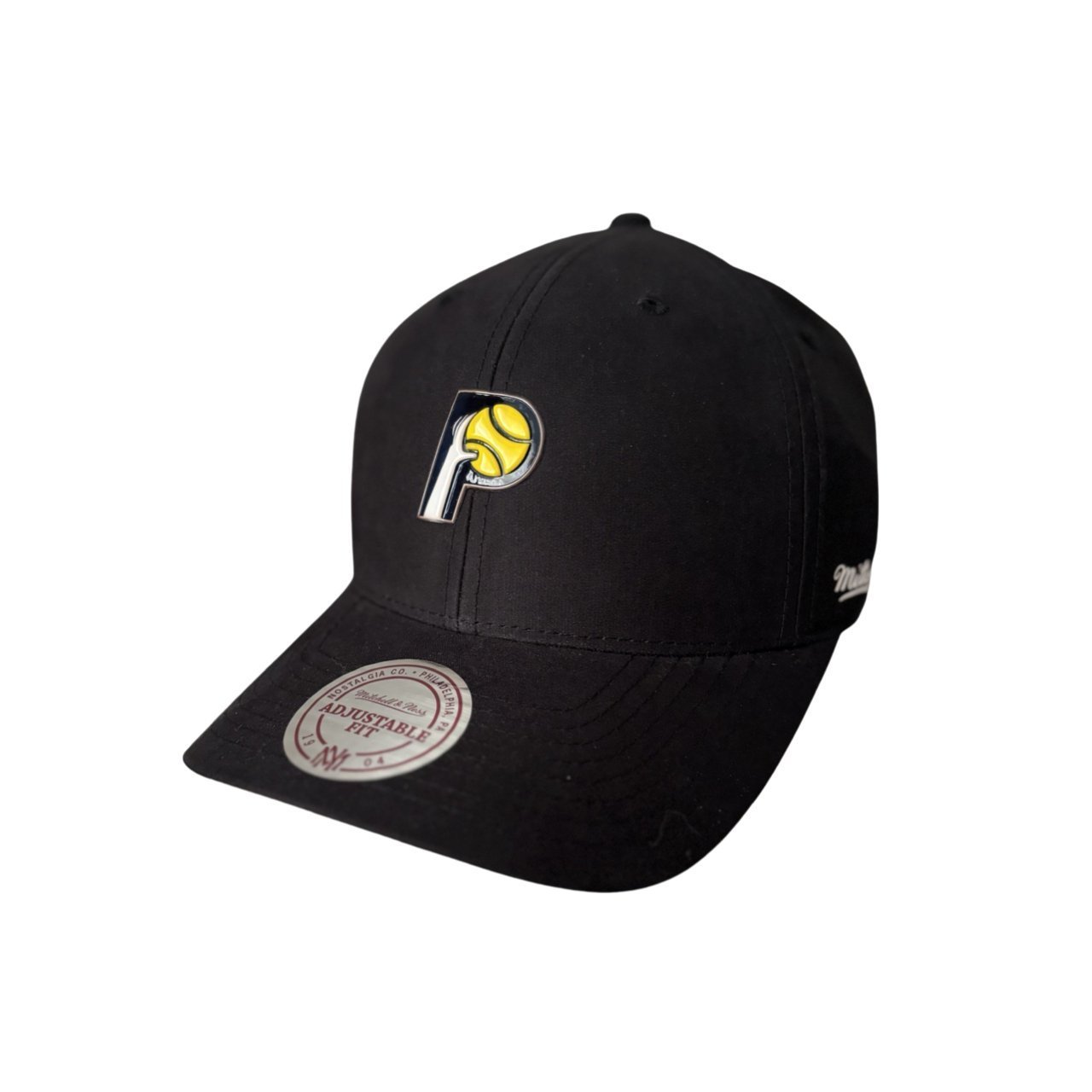 Indiana Pacers NBA Mitchell & Ness HWC Black Basketball Snapback Cap with Round Brim - Soul and Sense Streetwear