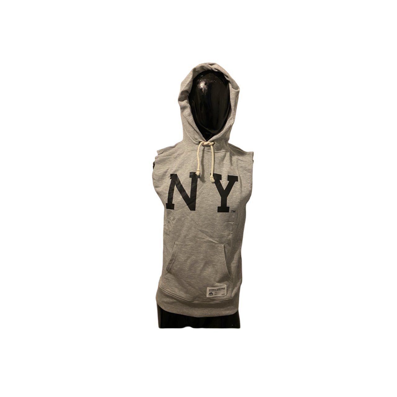 New York Yankees MLB Majestic Athletic Men Sleevless Grey Hoodie - Soul and Sense Streetwear