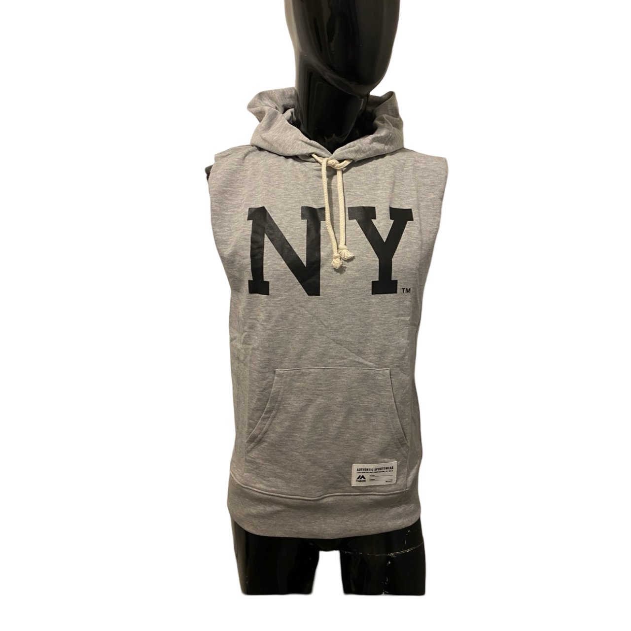 New York Yankees MLB Majestic Athletic Men Sleevless Grey Hoodie - Soul and Sense Streetwear