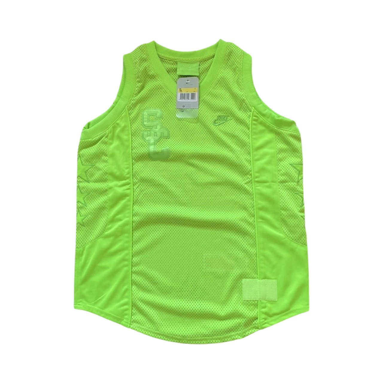 Nike Swoosh Supreme Retro Vintage Men Lime Green Basketball Jersey - Soul and Sense Streetwear