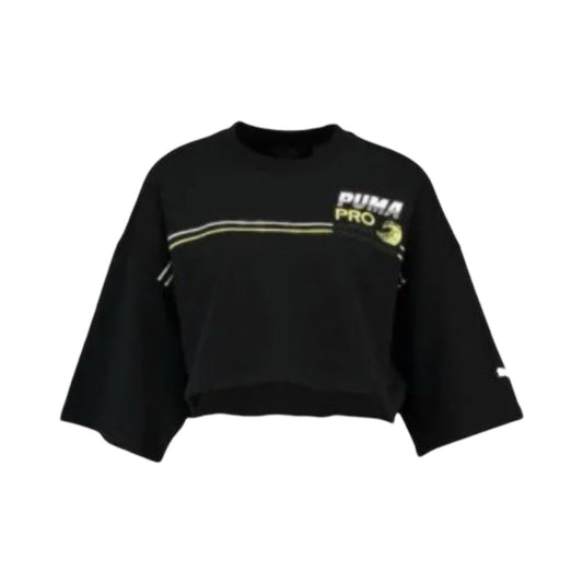Puma x Fenty by Rihanna Cropped Crew New Swearshirt T-shirt Black - Soul and Sense Streetwear