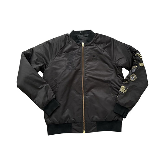 Puma x Vashtie Mens Varsity Black Full Zip Bomber Coat Jacket - Soul and Sense Streetwear