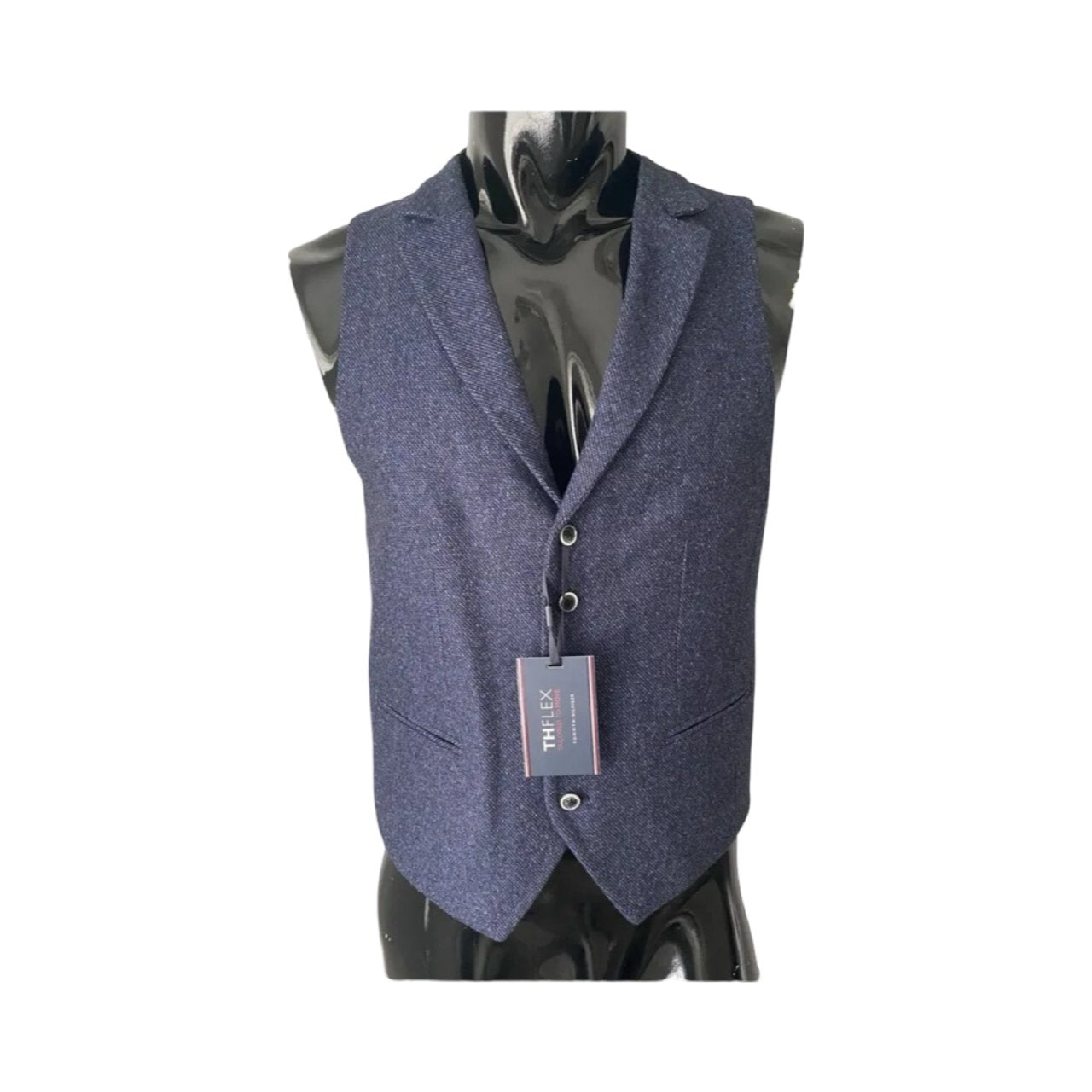 Tommy Hilfiger Men Tailored Blue Waistcoat Downtown Wool - Soul and Sense Streetwear