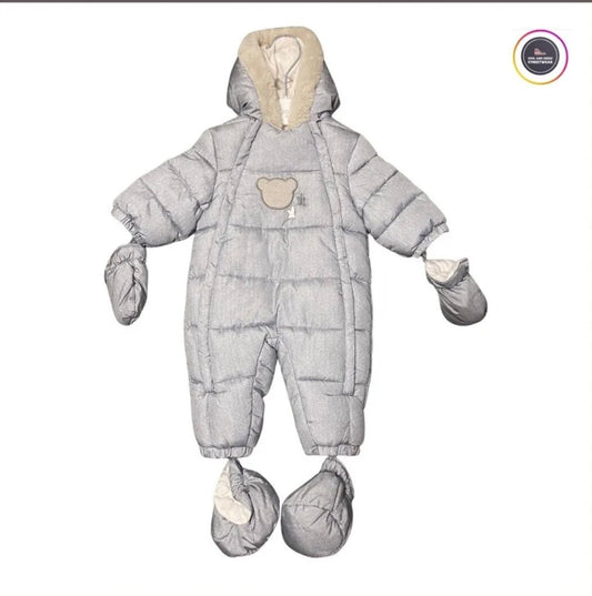 Mayoral Newborn Snowsuit in Grey - 1-2 months - Soul and Sense Streetwear