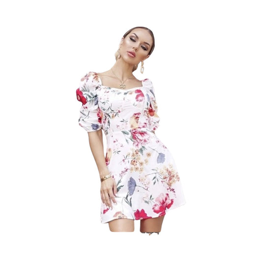 Parisian Women summer and spring dress with floral Pattern - Soul and Sense Streetwear