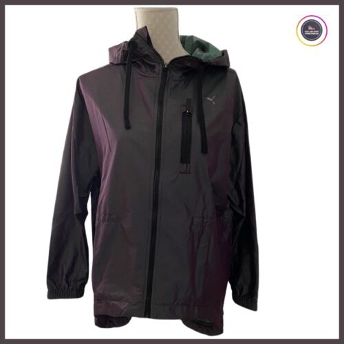Puma Cell Women Water Repellent Jacket Parka Plum and Green size UK 10 - Soul and Sense Streetwear