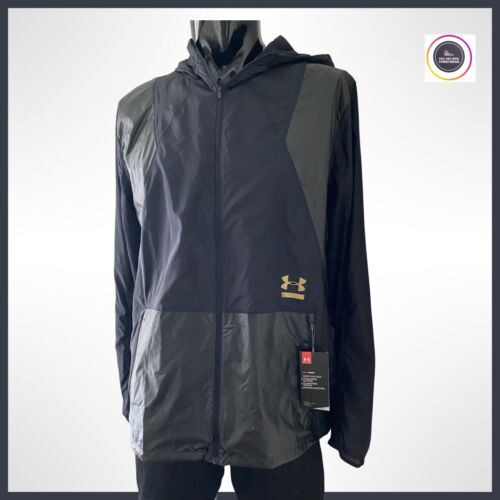 Under Armour UA Men Perpetual Heatgear Hooded Jacket in Black Full Zip size Large - Soul and Sense Streetwear